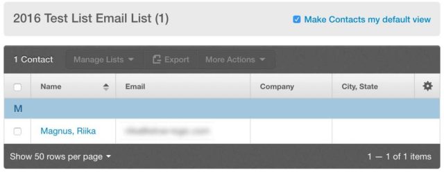Successfully Added to List