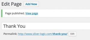 Create Thank You Page